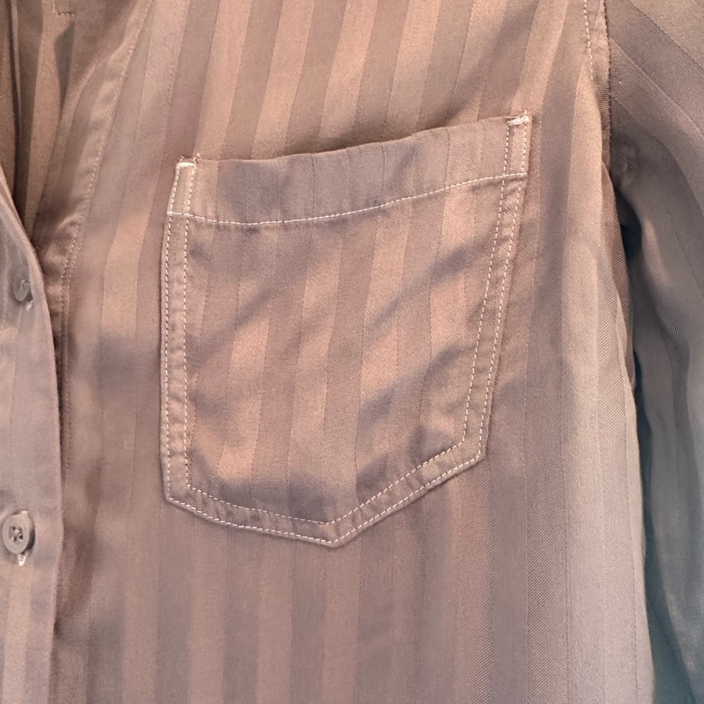 Cloth & Stone Mauve Button Down Shirt - Picture 3 of 4